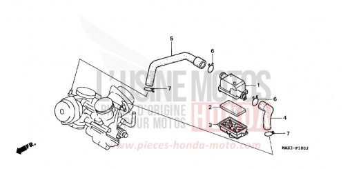 FILTRE A AIR SECONDAIRE VT1100C2X de 1999